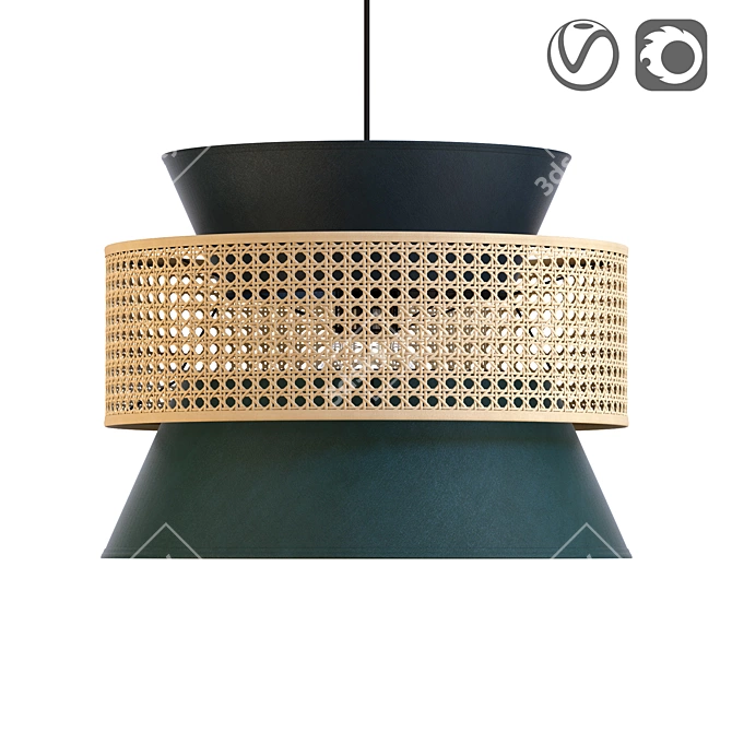 Wicker Lampshade for Dolkie Chandelier

Vintage-style Rattan Pendant 3D model image 1