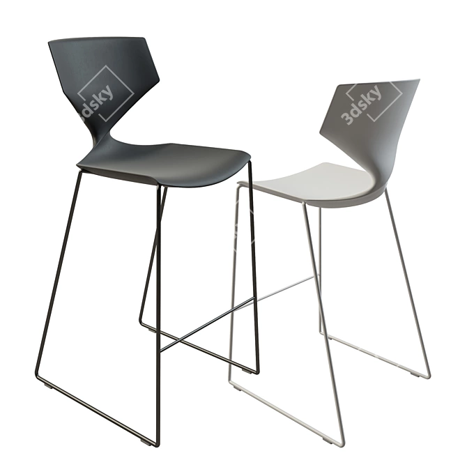 Sleek Quo 910.41 Bar Stool - Modern Style & Comfort 3D model image 2