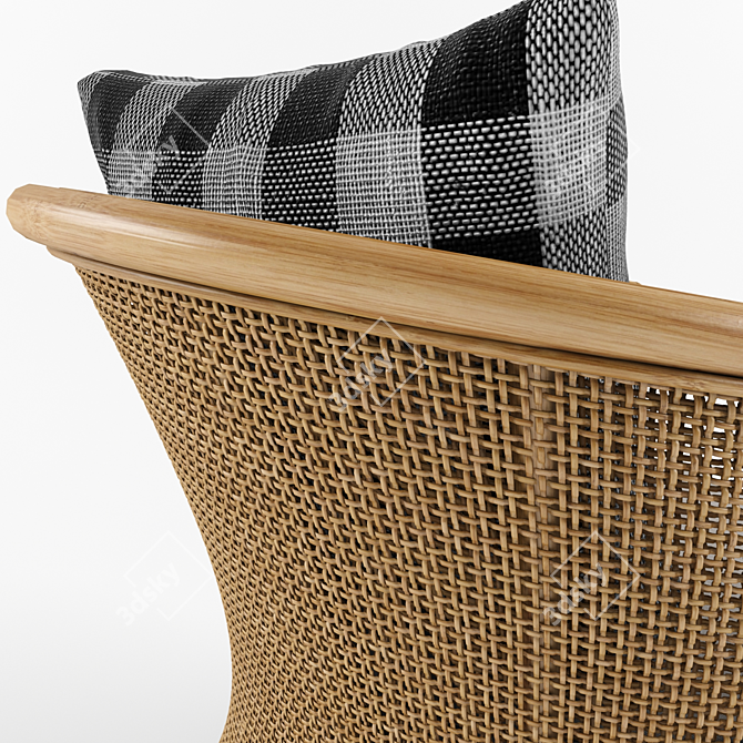 Montego Rattan Lounge: Realistic and Stylish 3D model image 2