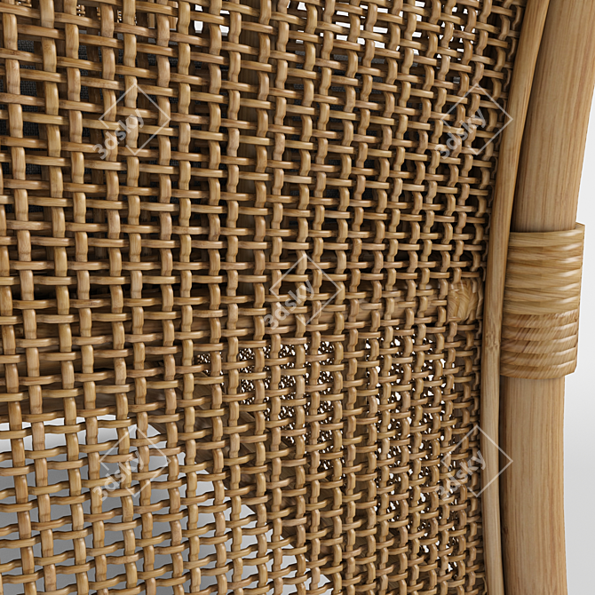 Montego Rattan Lounge: Realistic and Stylish 3D model image 3