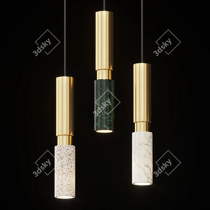 Elegant Pendant Lighting: Lampatron MERCY 3D model image 3