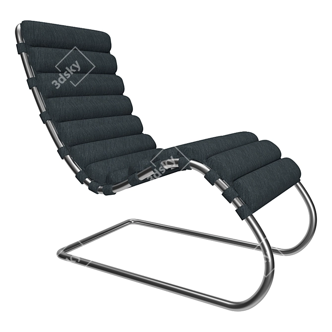 Elegant Relaxation: Chaise Longue 3D model image 1