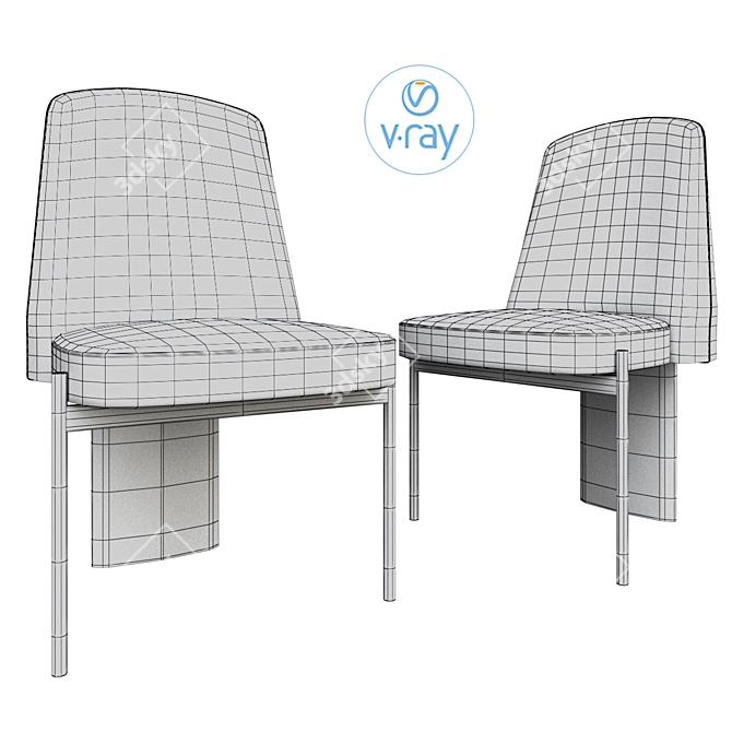 Elegante Virgin Dining Chair 3D model image 3