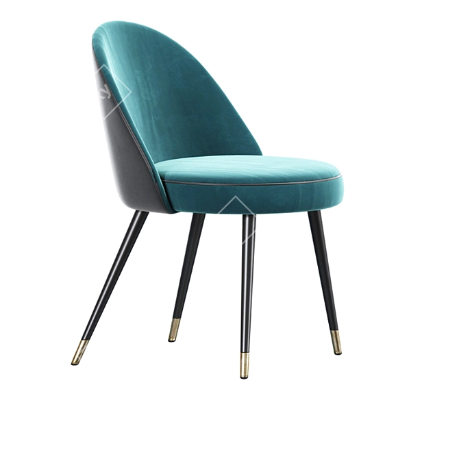 Sophisticated Cooper Dining Chair 3D model image 4