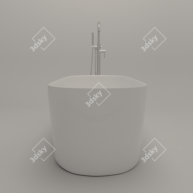 Luxury Freestanding Bathtub with Tub 3D model image 2