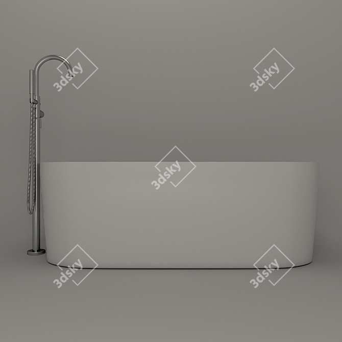 Luxury Freestanding Bathtub with Tub 3D model image 6