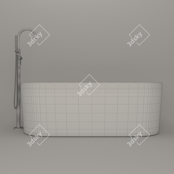 Luxury Freestanding Bathtub with Tub 3D model image 7