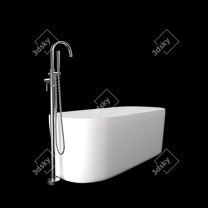 Luxury Freestanding Bathtub with Tub 3D model image 10