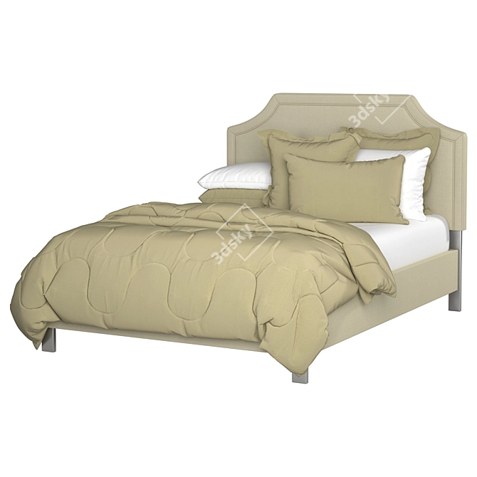 Cozy Comfort Bedding Set 3D model image 2