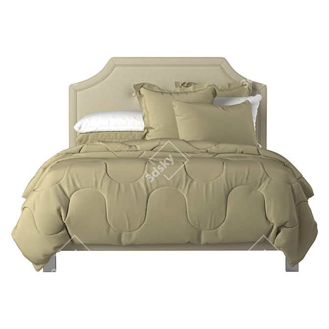 Cozy Comfort Bedding Set 3D model image 3