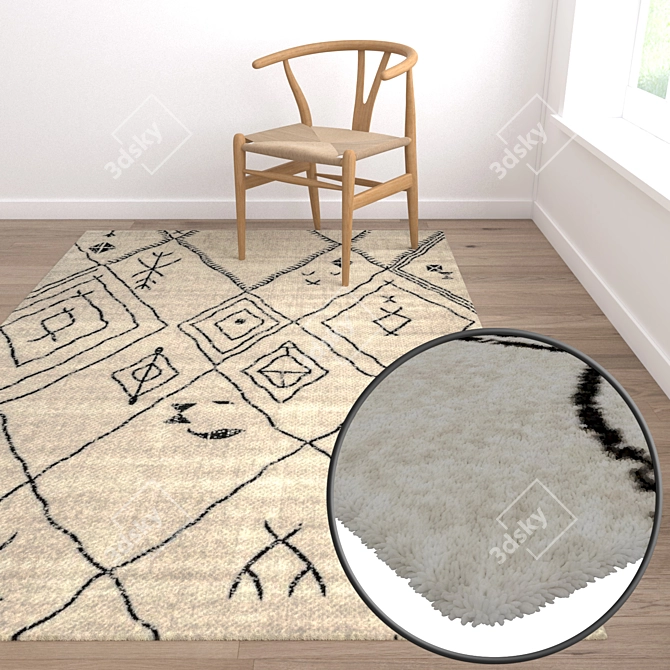 Versatile High-Quality Carpet Set 3D model image 5