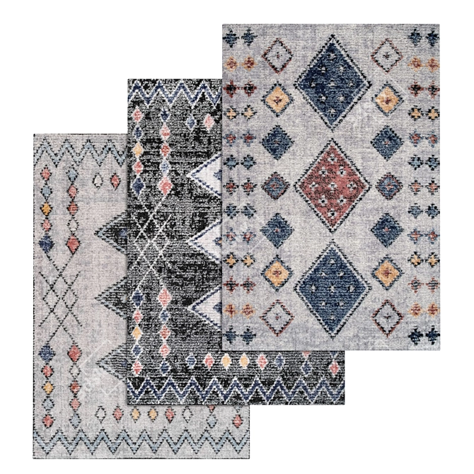 High-Quality Carpets Set 3D model image 1