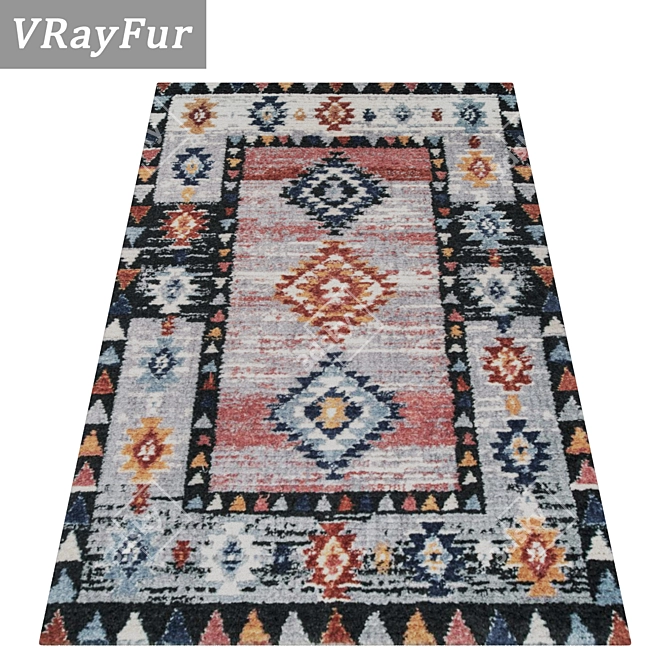 Luxury Rug Set: High-Quality Textures 3D model image 2