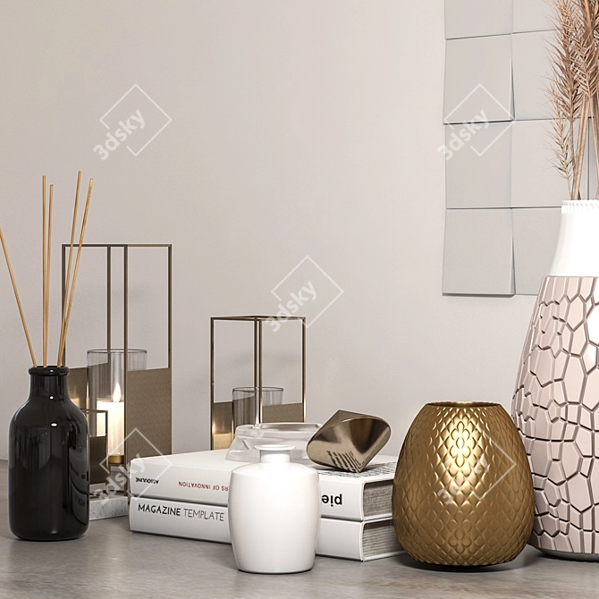 Elegant Decor Set: 3dsmax/FBX/OBJ 3D model image 3