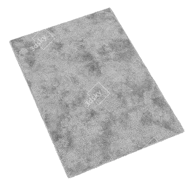 Contemporary Shaped Pelt Area Rug 3D model image 4