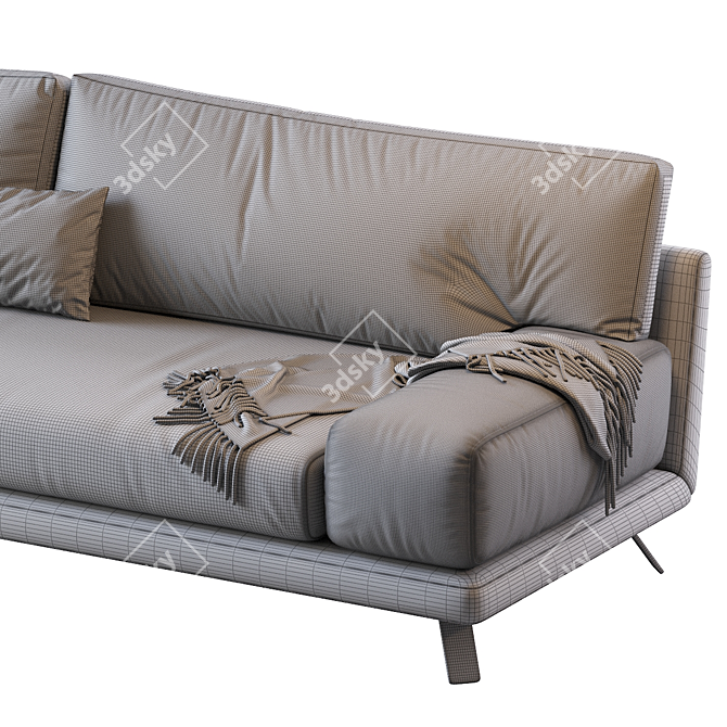 Modern and Sleek IAN Sofa 3D model image 12