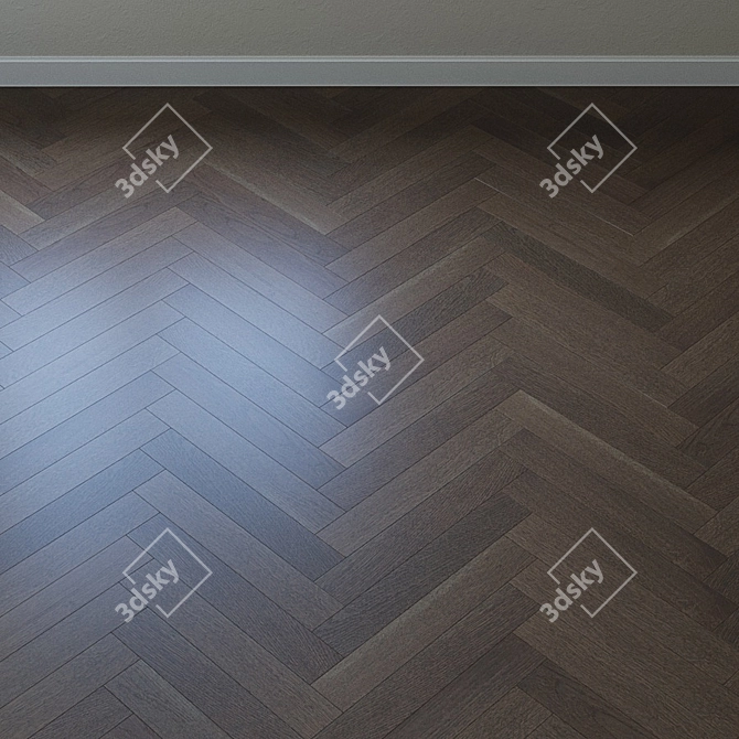 Silver Oak Parquet Board 3D model image 3