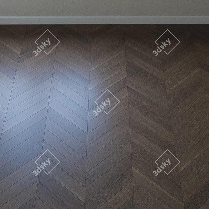 Silver Oak Parquet Board 3D model image 4