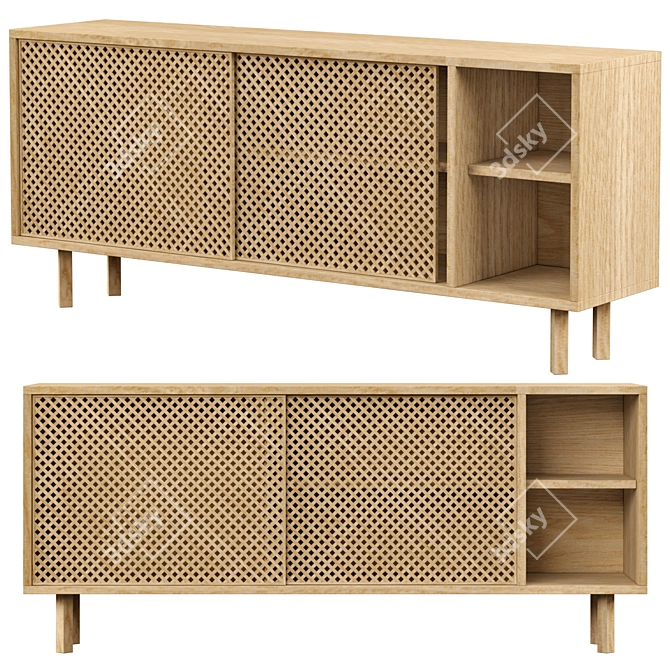 Modern 150cm Sideboard by NaanFurniture 3D model image 1