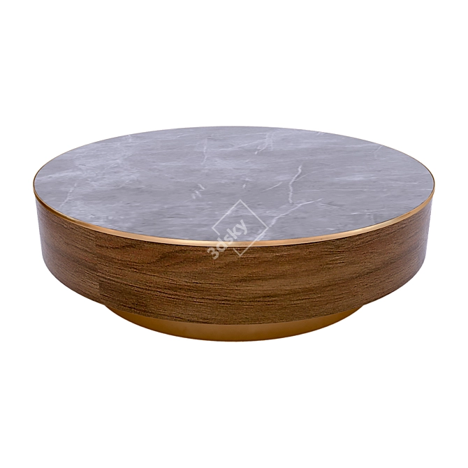  Modern Wood Dining Table 3D model image 3