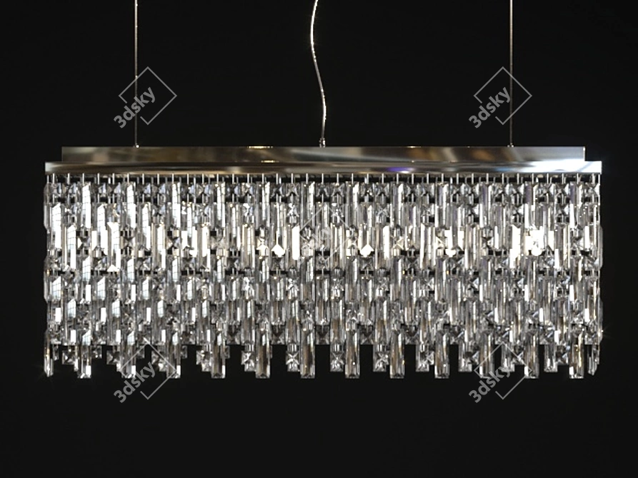 Elegant Crystal Pendant Lamp 3D model image 1