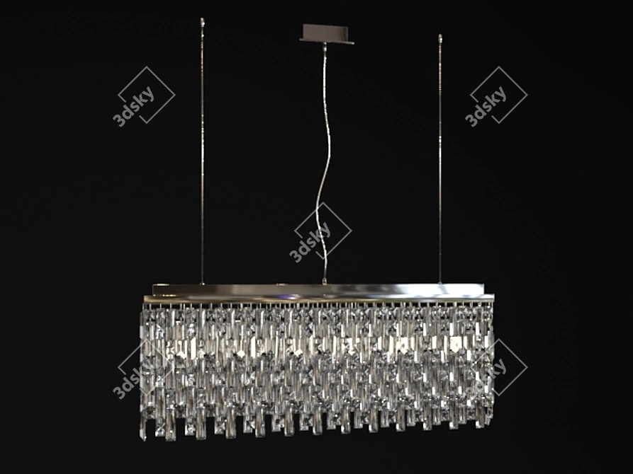 Elegant Crystal Pendant Lamp 3D model image 2