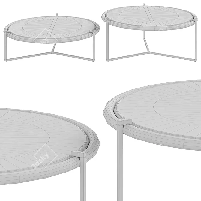 Rua Tucuma Coffee Table: Sleek Elegance 3D model image 2