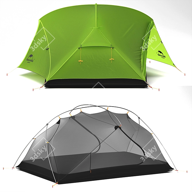 Mongar II: Ultralight Waterproof Tent 3D model image 2