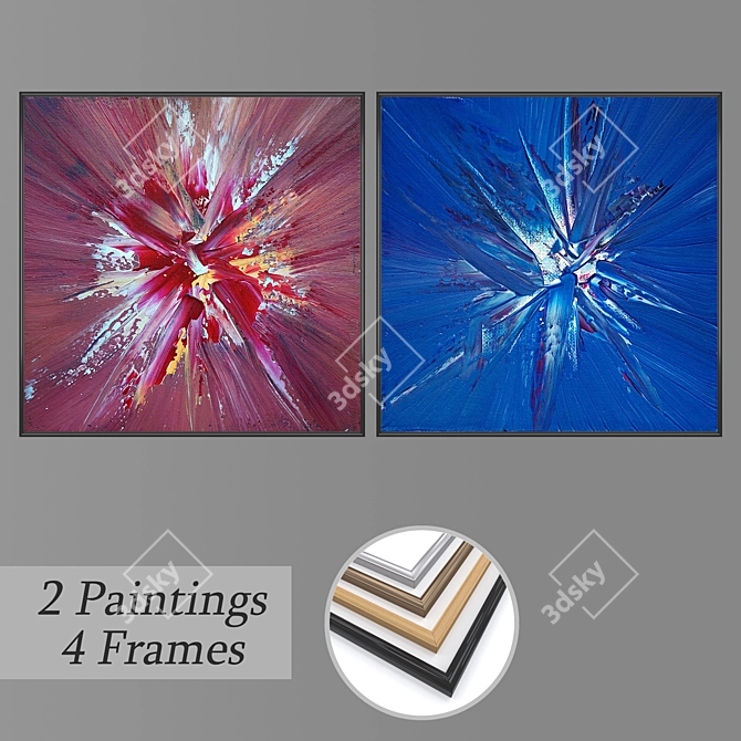 Modern Wall Art Set No. 1934 3D model image 1