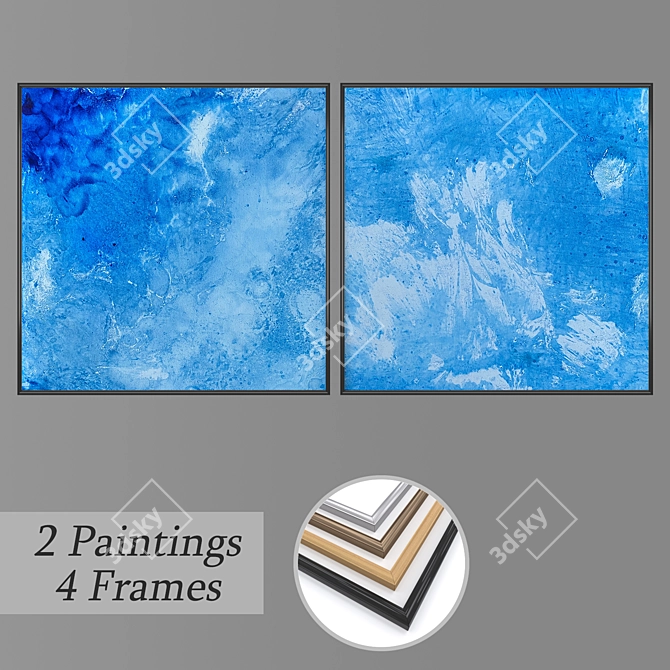 Modern Wall Art Set No. 1942 3D model image 1