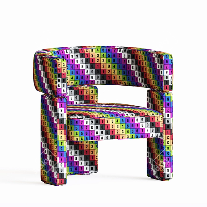 Elegant Fendi Casa Armchair 3D model image 5