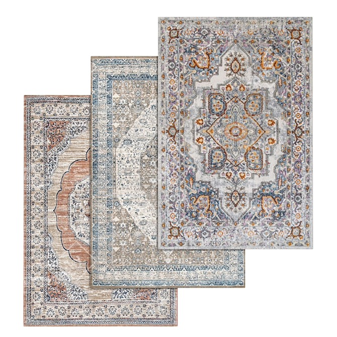 Luxury Carpet Set: High-Quality Textures 3D model image 1