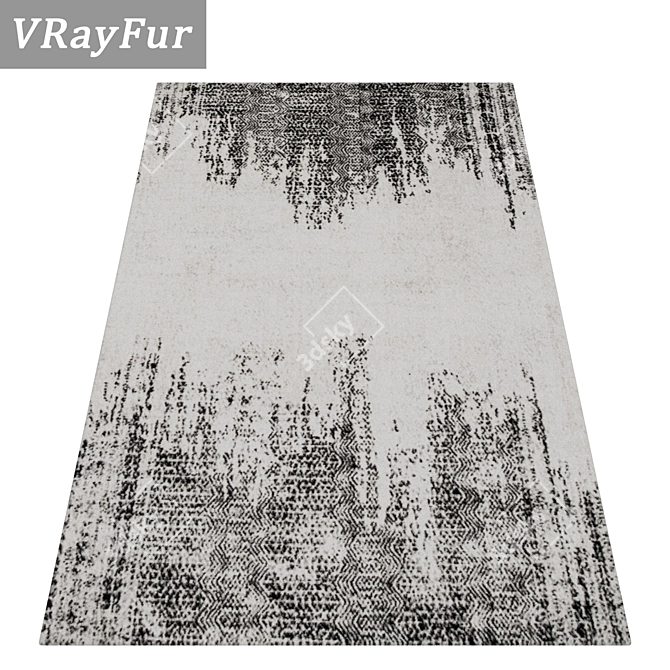 Premium Textured Carpet Set 3D model image 2