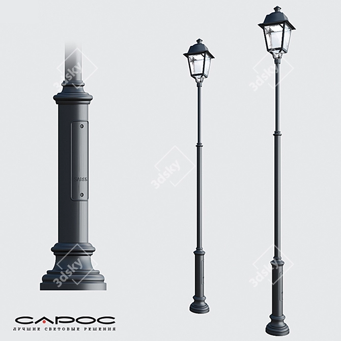 Arbat Classic Outdoor Lighting Pole 3D model image 1