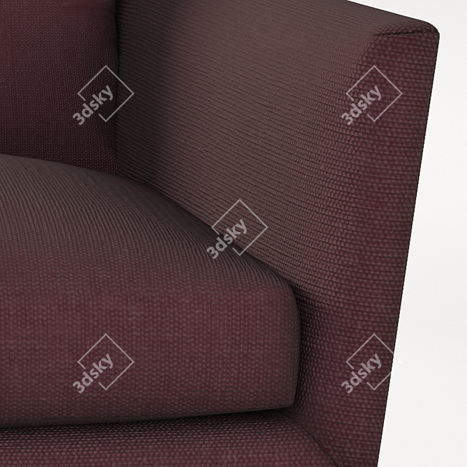 Sleek Contemporary Armchair: Ava 3D model image 3