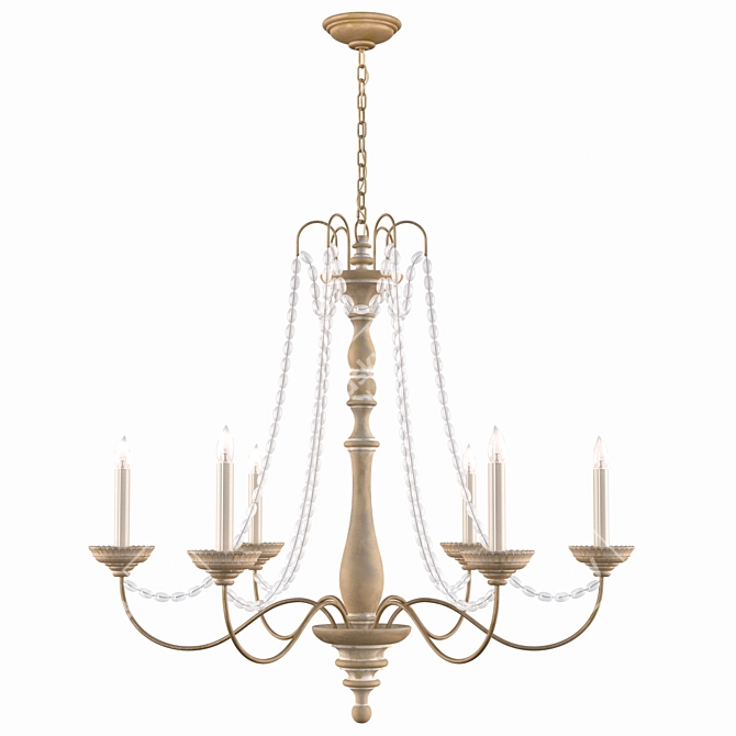 Elegant Flanders Chandelier: Timeless Beauty 3D model image 1