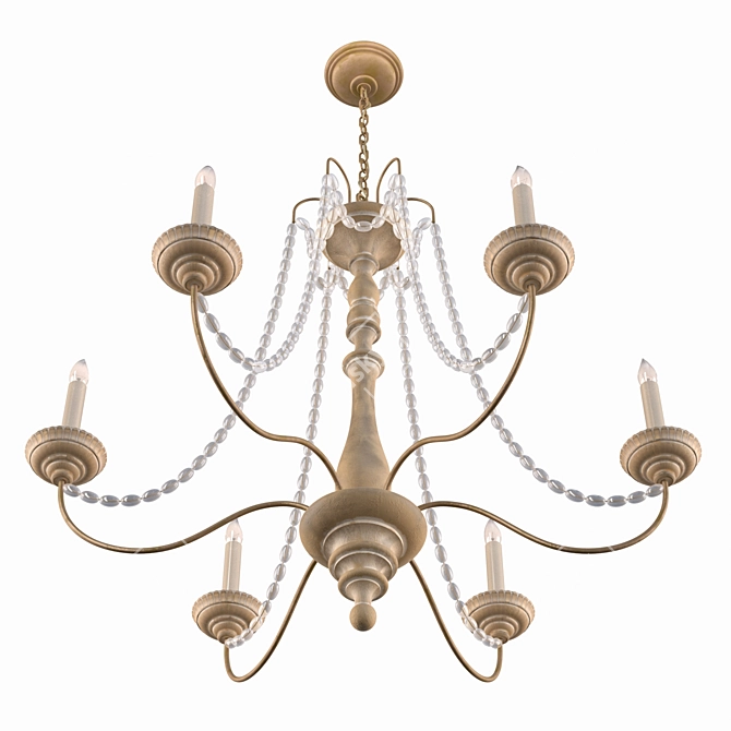 Elegant Flanders Chandelier: Timeless Beauty 3D model image 2