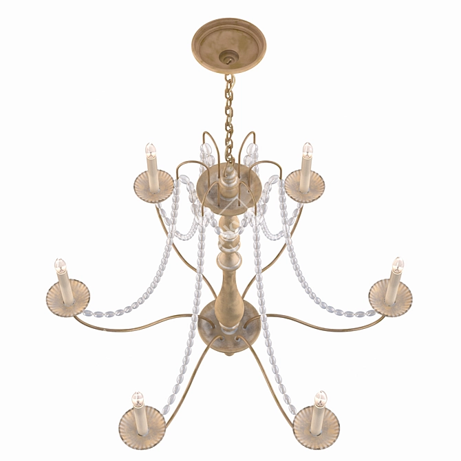 Elegant Flanders Chandelier: Timeless Beauty 3D model image 3