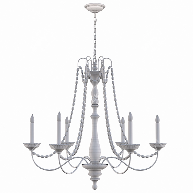 Elegant Flanders Chandelier: Timeless Beauty 3D model image 5