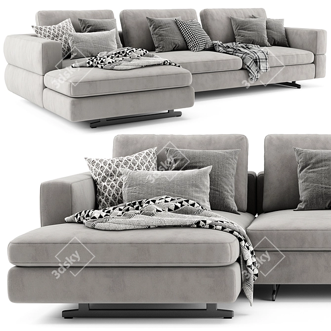 Timeless Comfort: Bonaldo Ever More Sofa 3D model image 1
