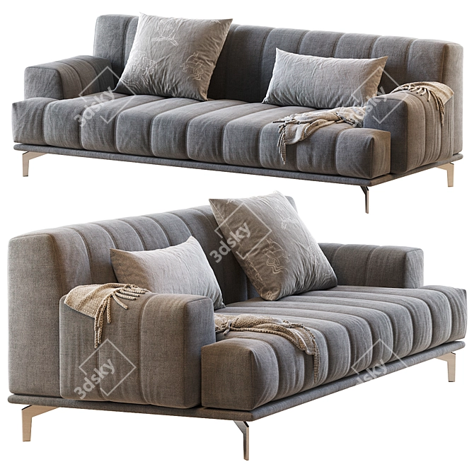 Chic Chloe Sofa - D. 100 x H. 82 3D model image 1