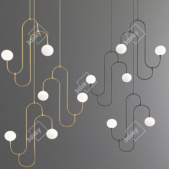 Sleek Design: Vetto Pendant Lamp 3D model image 1