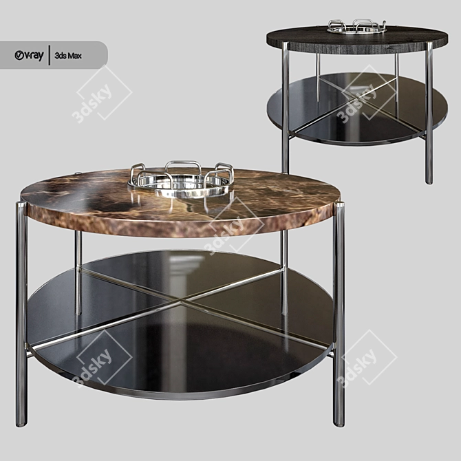 Sleek Wrought Studio Carrillo Coffee Table 3D model image 1