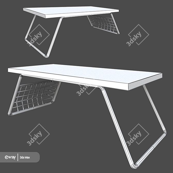 Modern Sled Coffee Table | Ivy Bronx Hoffman 3D model image 2