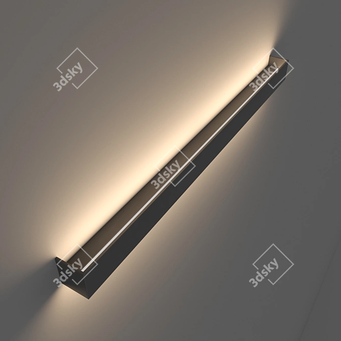 Sleek Luminance Wall Fixture 3D model image 5