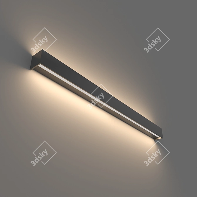 Sleek Luminance Wall Fixture 3D model image 6