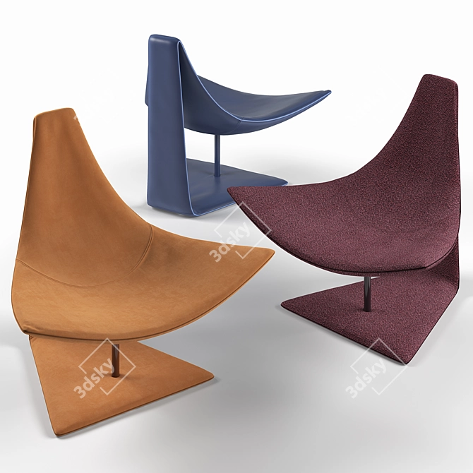 Modern Italian Luxury: Il Loft Giorgio Armchairs 3D model image 4