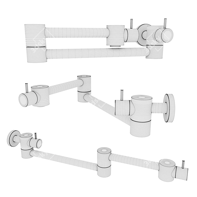 Stainless Steel Pot Filler 3D model image 2