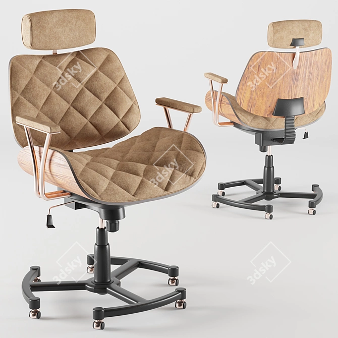 Modern Ergonomic Colin Office Chair 3D model image 1