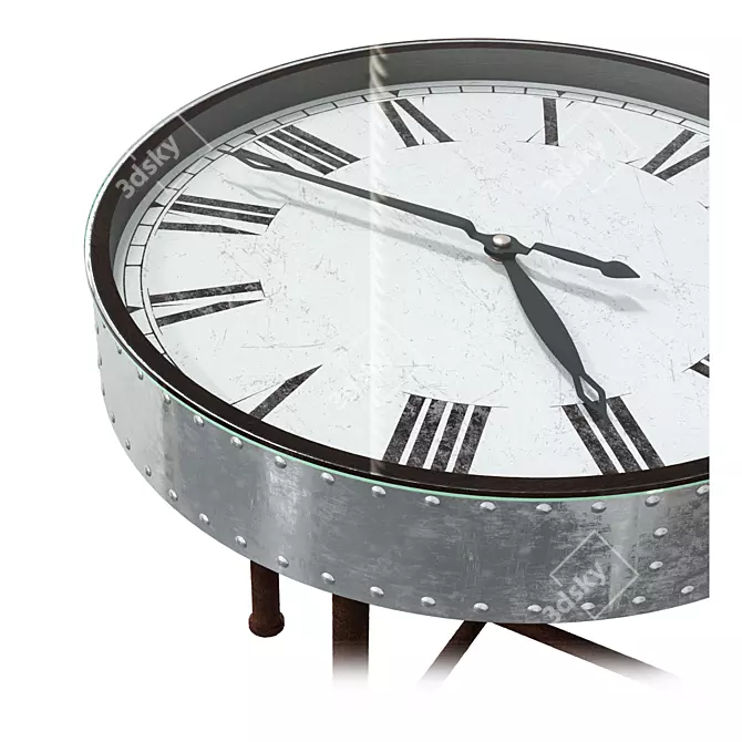 Elegant Table Clock 3D model image 2